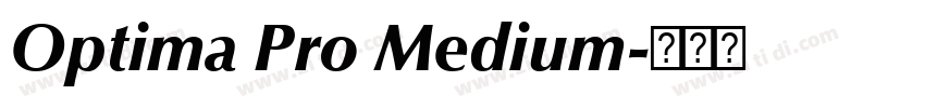 Optima Pro Medium字体转换